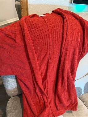 Wonderly Red Open-Front Women's Cardigan Sweater